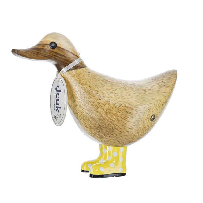 DCUK Ducky Spotted Welly Boots (Yellow)